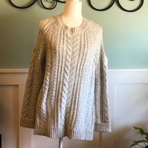 Cold shoulder sweater